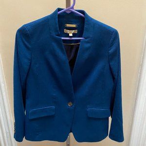 Talbots Peacock Blue Italian Flannel Blazer 6P